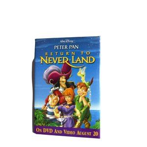 Vtg Disney Return to Never Land Peter Pan Pinback Button Nostalgic Collectible